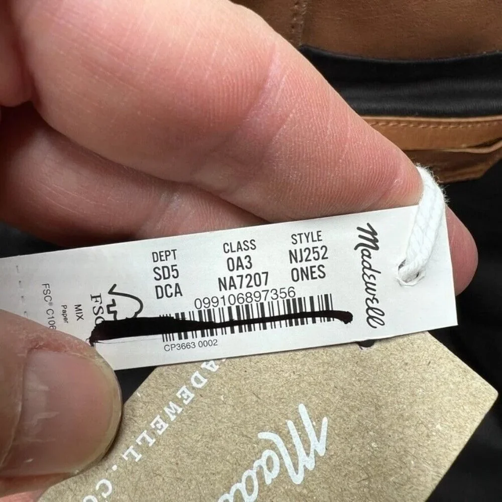 Madewell $198 Large Woven Leather Tote Desert Camel NJ252 - Picture 7 of 7